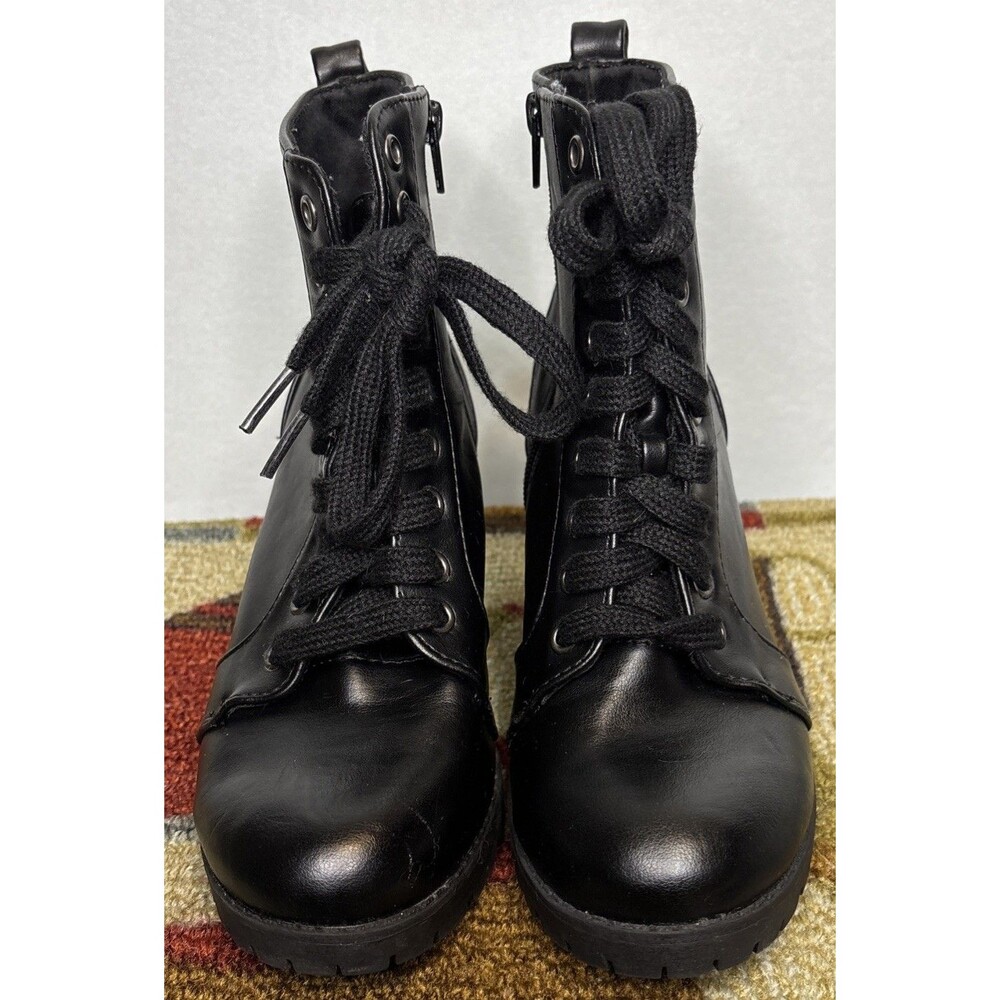 Time & Tru Y2K Women's Boots Black Size 6.5 Chunky Platform Bratz